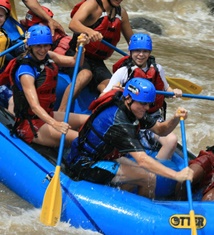Rafting on the river minho